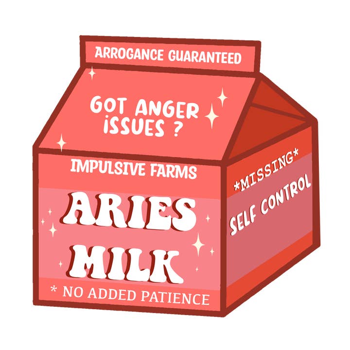 Water bottle sticker, Zodiac Sticker, aries for wholesale by MJ Alleyway