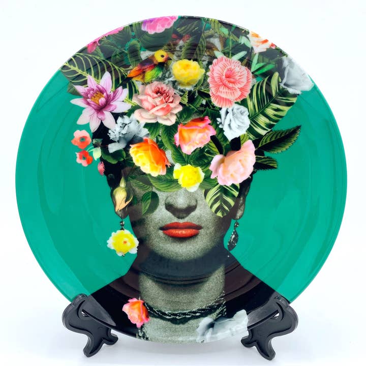 6 INCH PLATE, FRIDA FLORAL (GREEN) BY DESIRÉE FELDMANN for wholesale by ART WOW