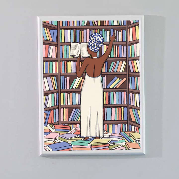 Book Lover Art Print for wholesale by Fanm Djanm