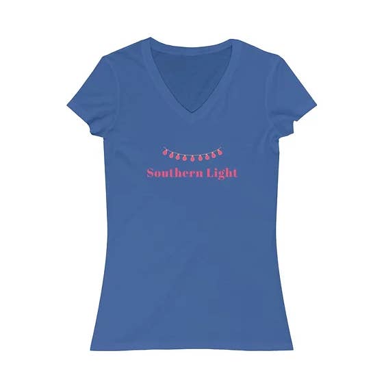Womens Jersey Short Sleeve V-Neck Tee for wholesale by Southern Light