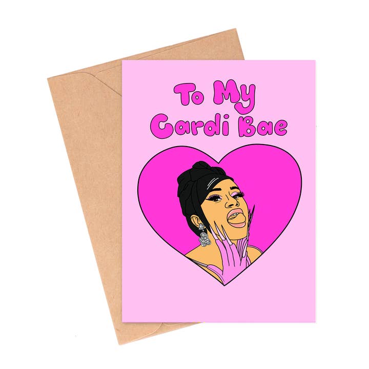 Cardi Bae - Music Themed Anniversary Love Card for wholesale by Siyo Boutique