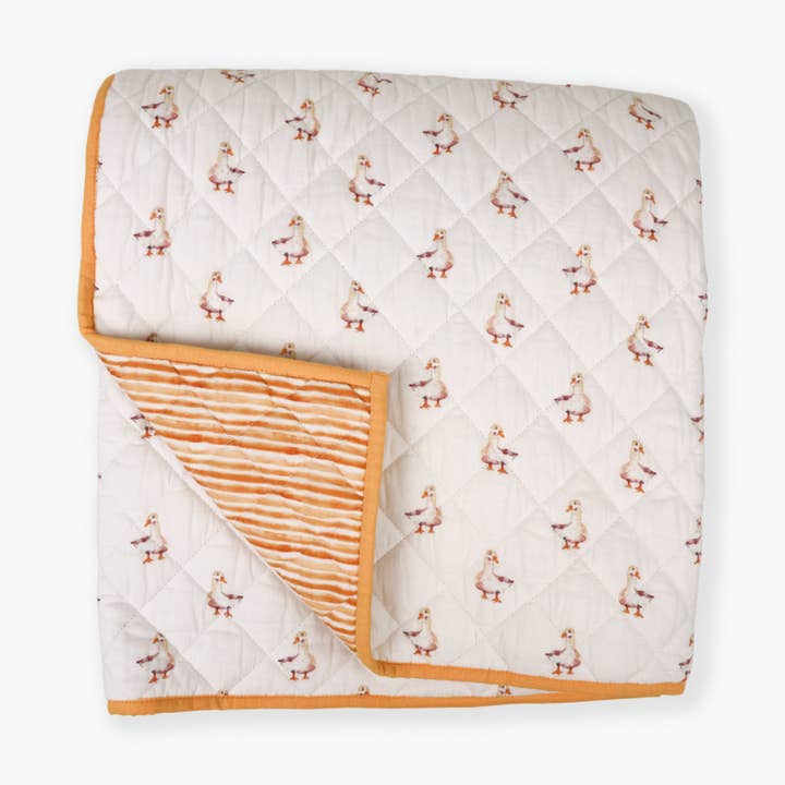LITTLES Duck Quilted Blanket for wholesale by Anne Neilson Home
