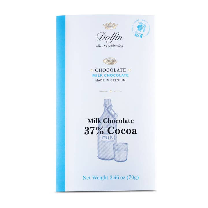 Dolfin Milk Bar--37% Cocoa for wholesale by Belgium's Chocolate Source