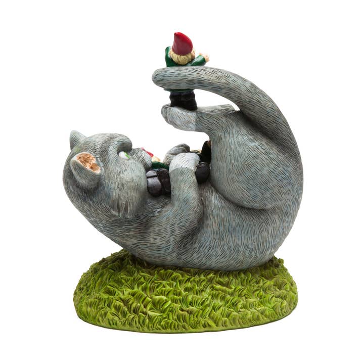 The Cat Attack Garden Gnome for wholesale by BigMouth Inc