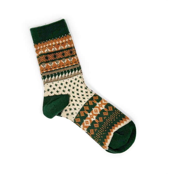 Rainbow Unicorn Birthday Surprise - Wholesale Socks - Unisex - Tri-Color cozy winter Jackson Hole Geometric Intarsia Socks0