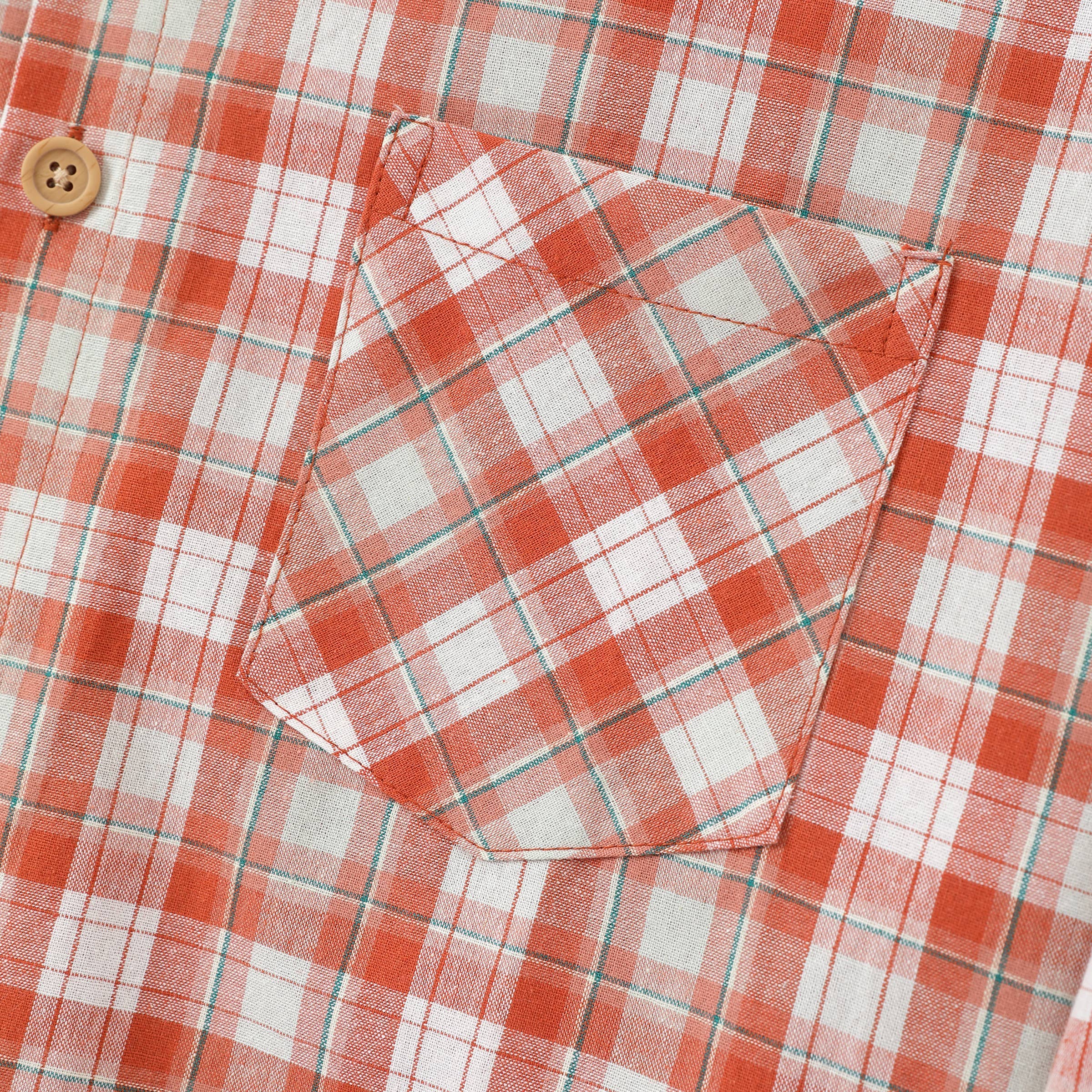 Orange Family Matching Plaid Shirt or Shirred Bodice Tiered Dress for wholesale on Faire33