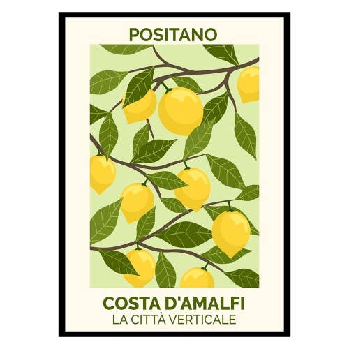 Places of Art - Wholesale Poster - Positano Lemons Amalfi Coast Poster