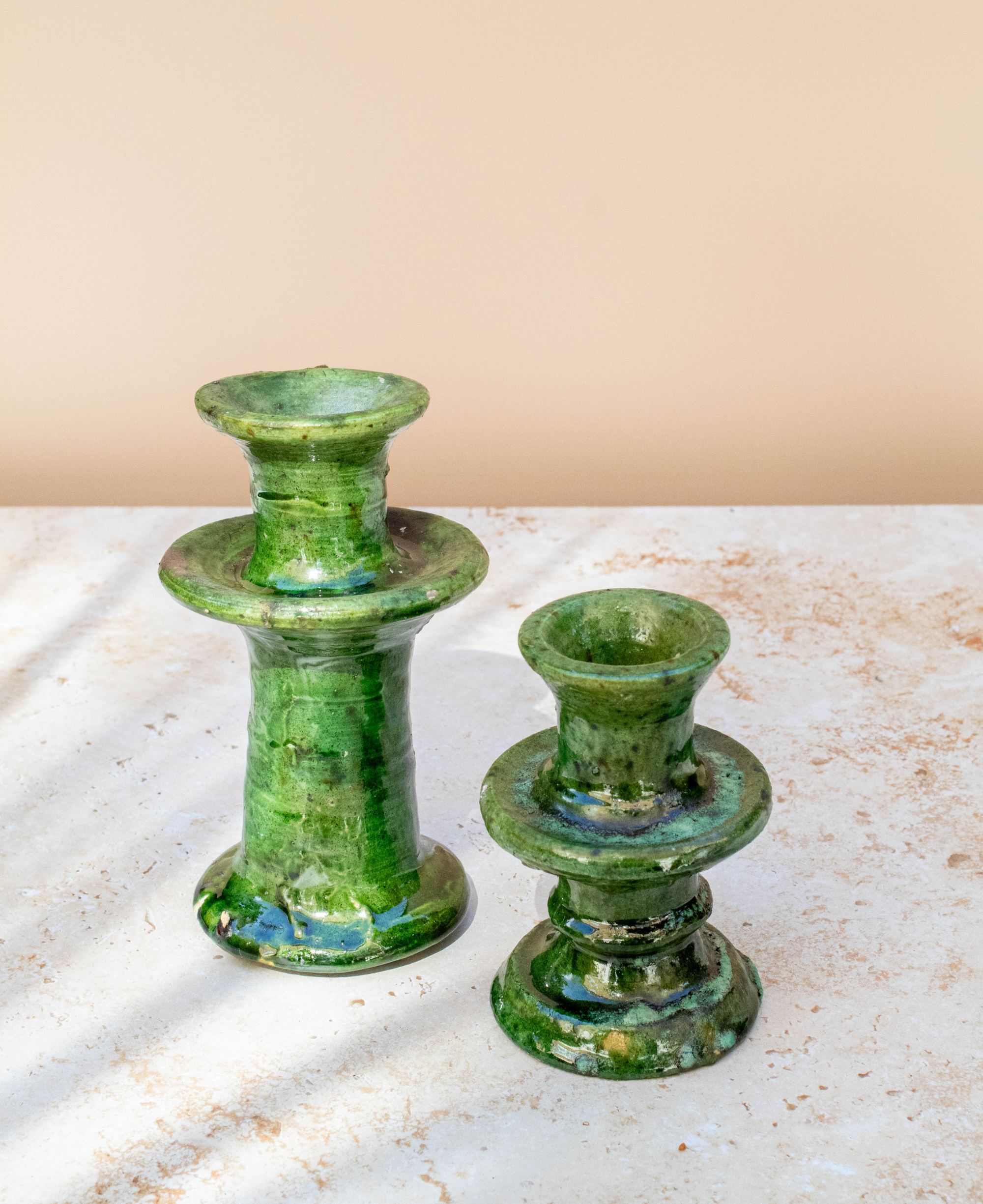 Maison Berber – wholesale Candle holder – Tamegroute Green Candle Holder – 3 Sizes1
