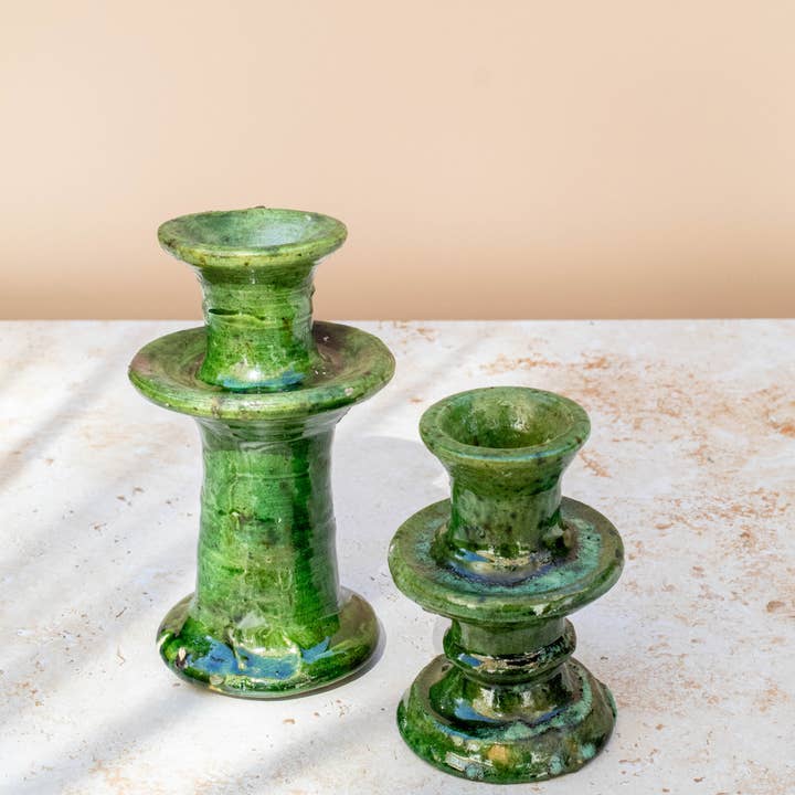 Maison Berber – Großhandel Kerzenhalter – Tamegroute Grüner Kerzenhalter – 4 Größen1