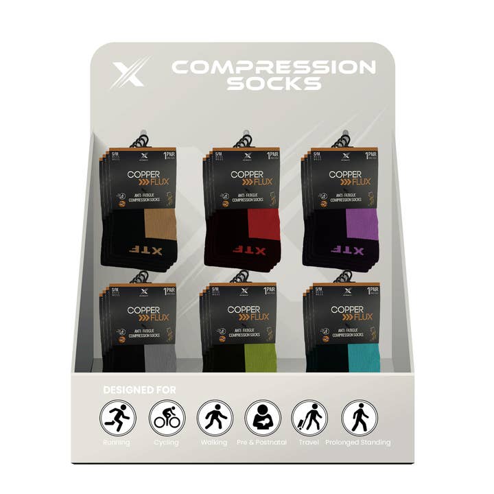 COMPRESSION SOCKS WITH FREE DISPLAY (24-PAIRS) and other Purchase Wholesale compression garment. Free Returns & Net 60 Terms on Faire trending on Faire.