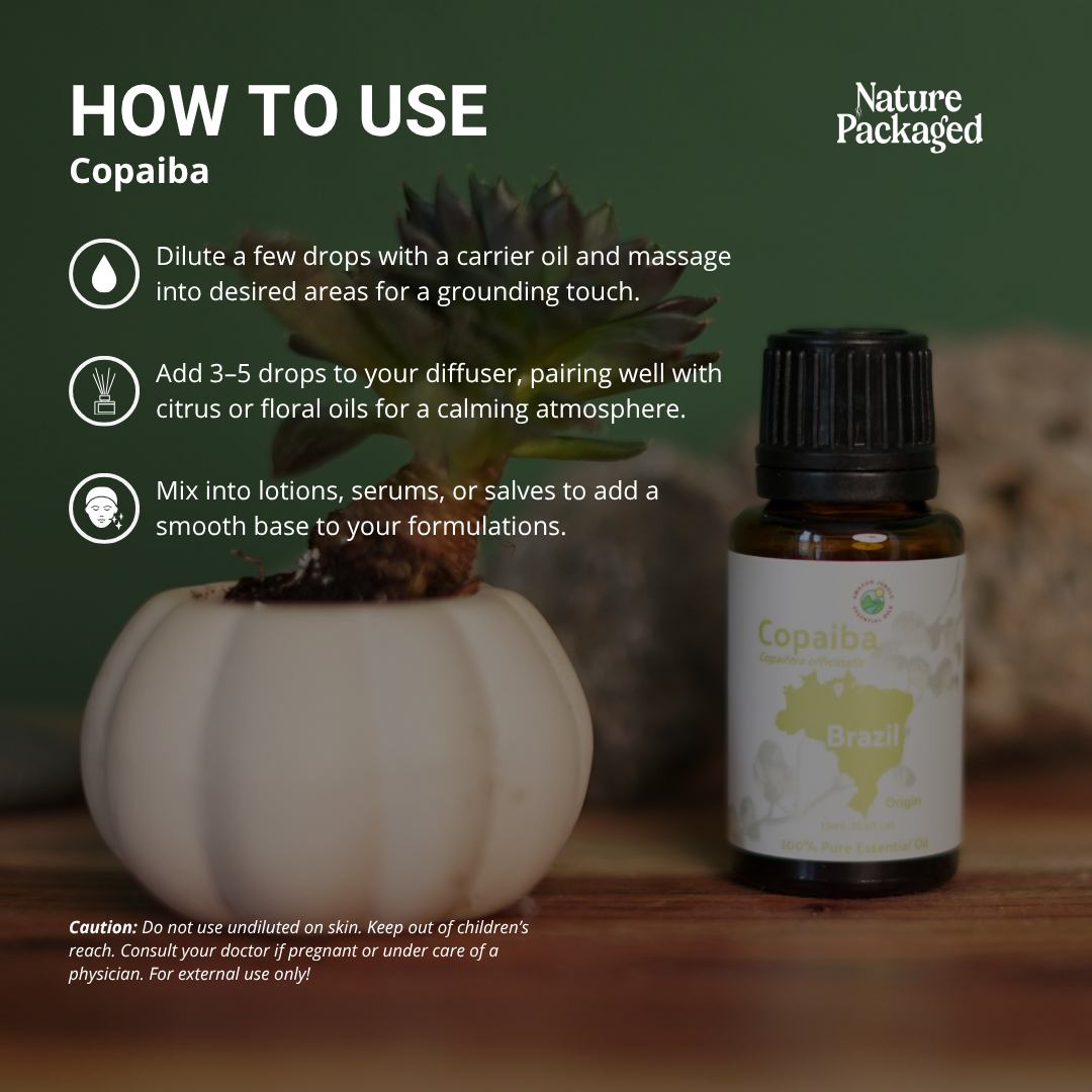 Nature Packaged - Wholesale Essential Oil - Copaiba Essential Oil - 100% Pure - Farm-Direct Sourcing8