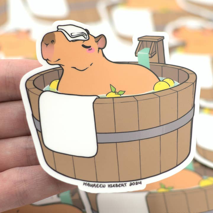 Capybara Vinyl-Aufkleber für den Großhandel von Maureen Creates