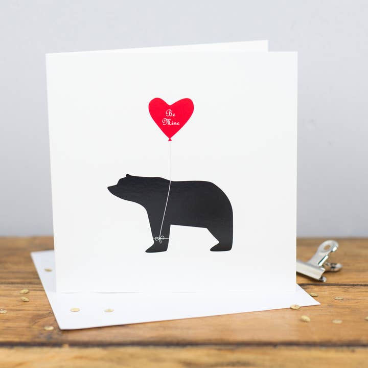 Be Mine - Bear Valentine's Day / Anniversary card (Copy) for wholesale by Heather Alstead Design Ltd