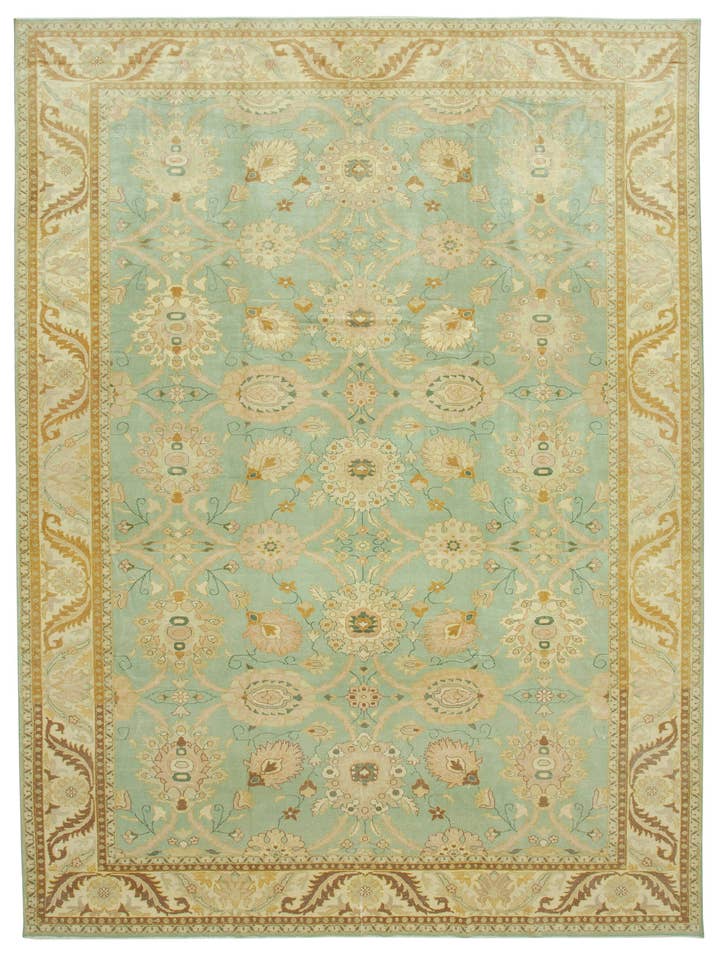 Tappeto Oushak Beige 10x14 - 35858 per la vendita all'ingrosso da parte di RUG N CARPET