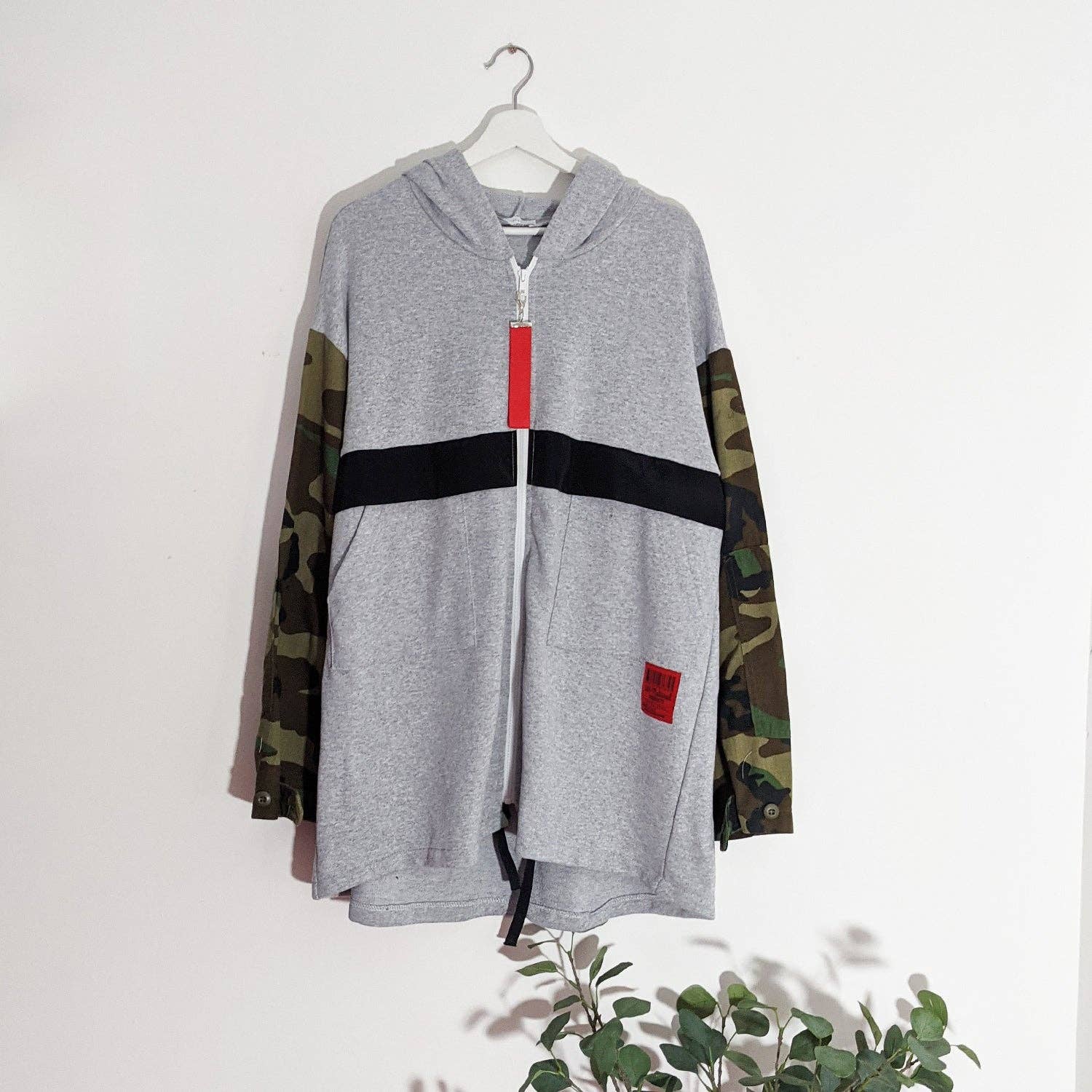 Tempest Designs – wholesale Hoodie – Women's – Designer inspired luxury hoodie with camo fabric sleeves and feature pocket on back0