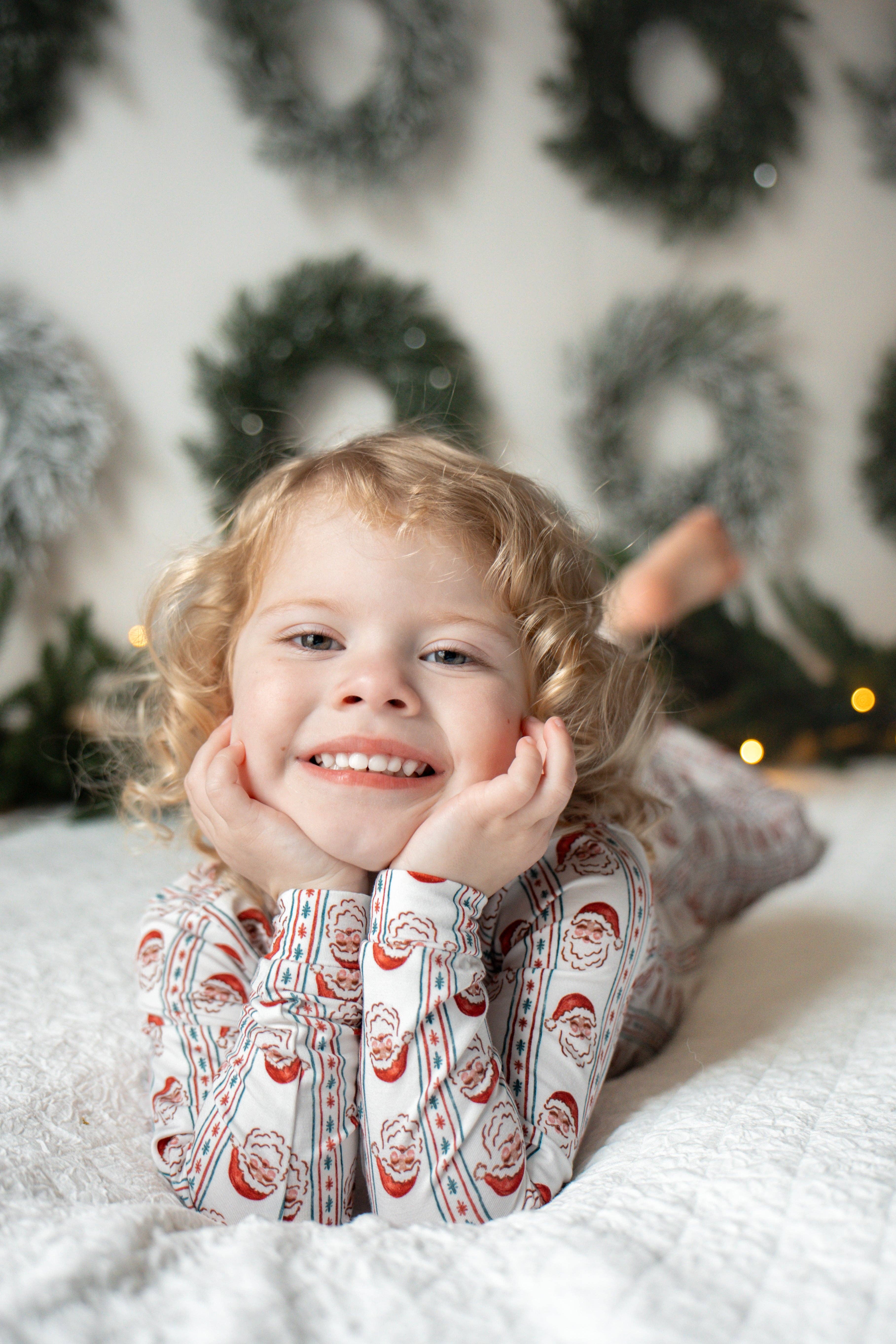 Little Joy Co. - Wholesale Sleepwear Set - Kids - Vintage Santa Bamboo Christmas Pajamas - 2pc Set3