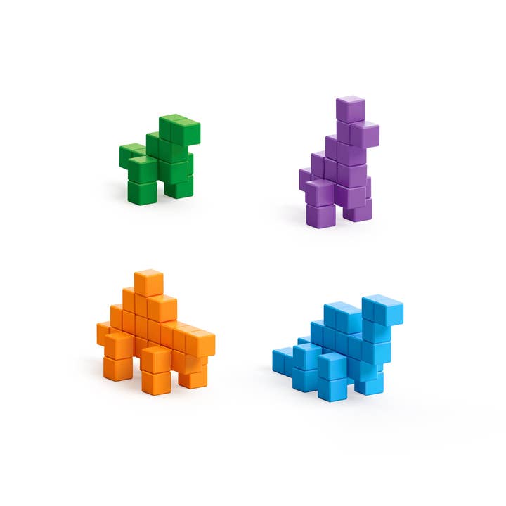 PIXIO - Wholesale Building Set - Kids - Mini Dinos - 80 pcs Magnetic Block Set1