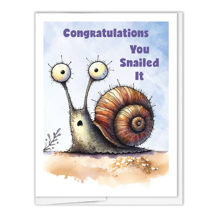 A2 - Snailed It for wholesale by JennyDidIt Note Cards