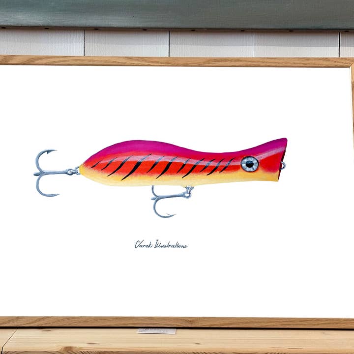 Handgemachtes Pfirsich-Motiv für maritime Dekoration für den Großhandel von Varek Illustrations