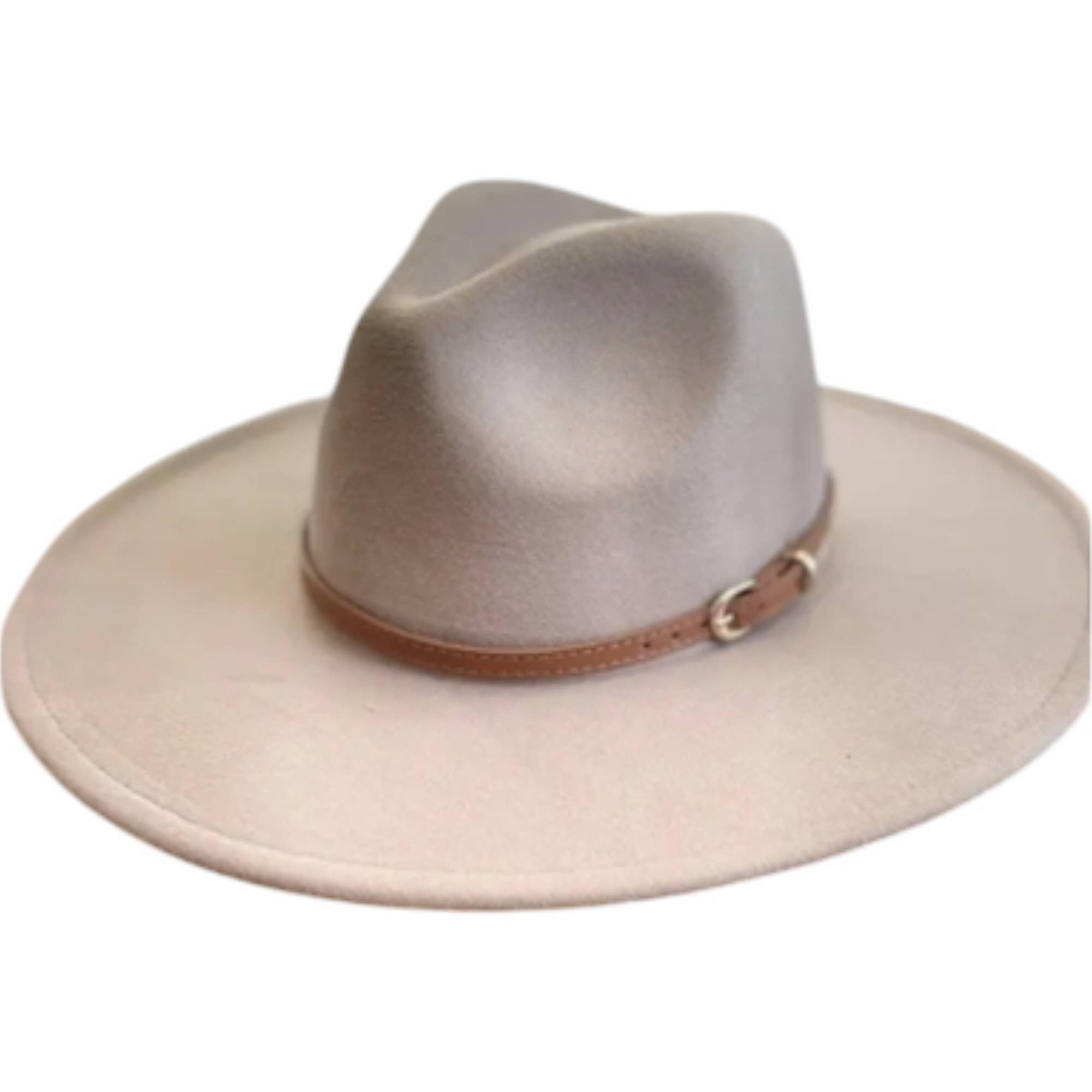 Portia Hat – wholesale Fedora - Unisex – Classic Wide Brim Felt Fedora with Leather Buckle Band7