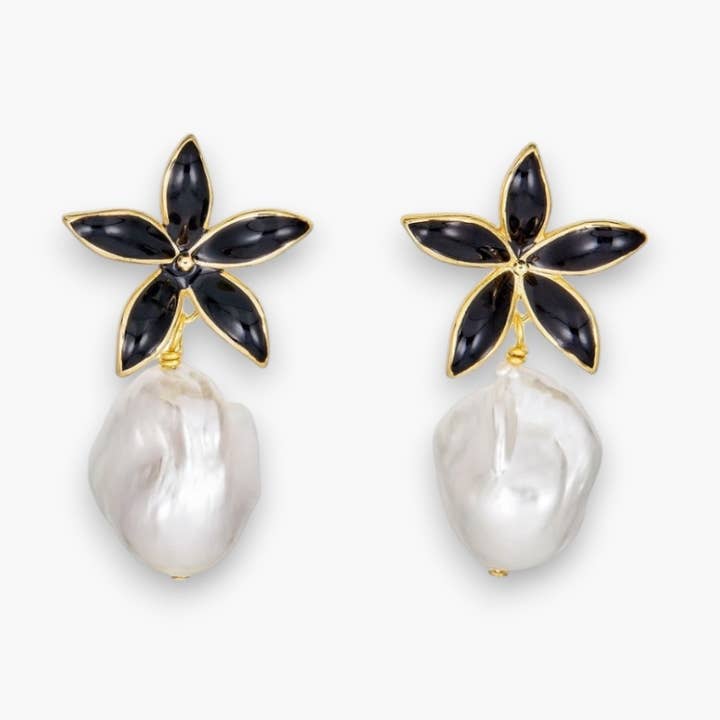 Brincos Dalia - Pérola Barroca por atacado de Rodela