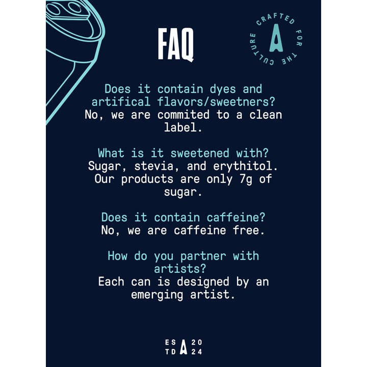 AFROPOP - Wholesale Soda/Carbonated Drink - Summer Nights: Blueberry Lemonade Soda3