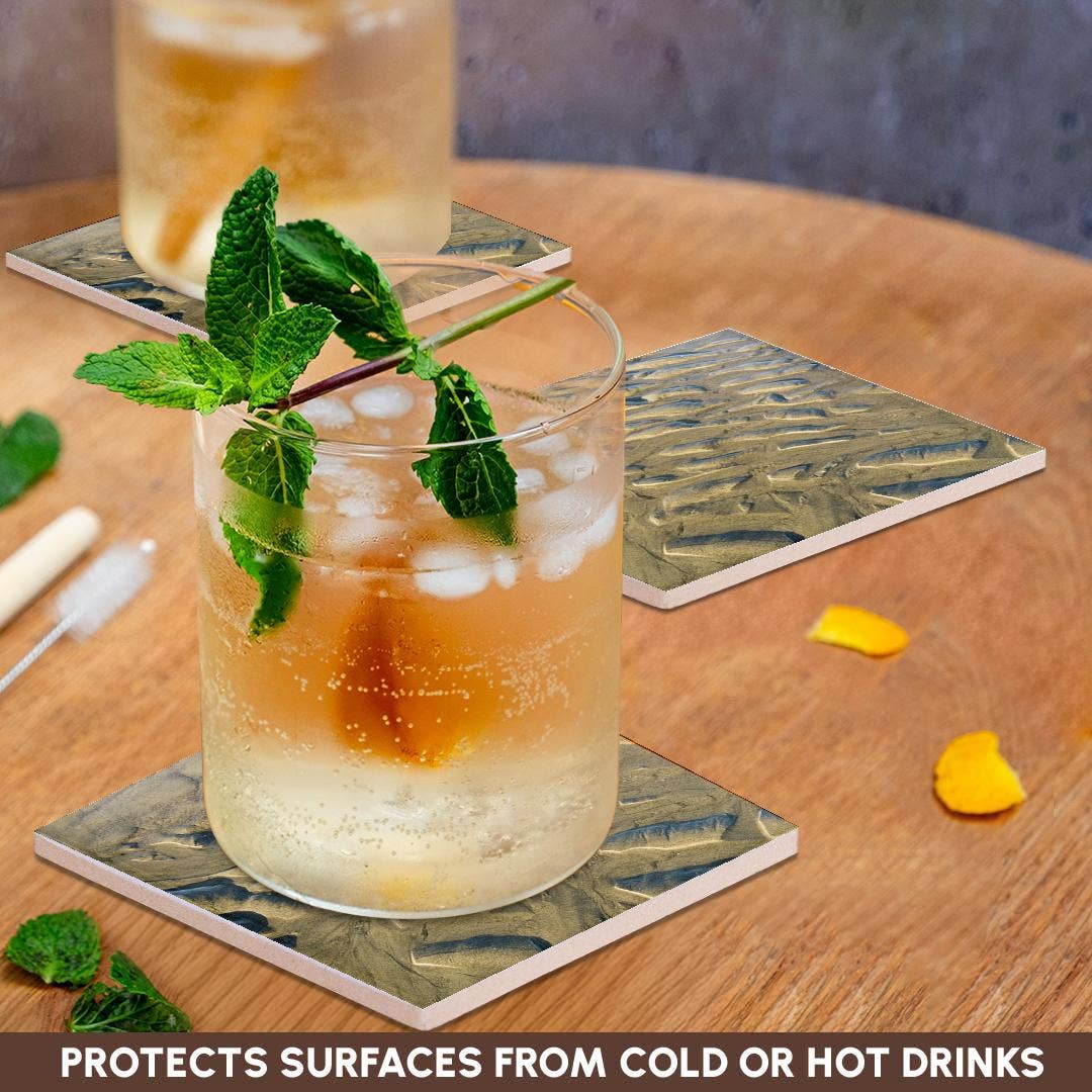 3dRose - Wholesale Coasters - 3dRose, USA, Oregon, Manzanita. Beach sand patterns. , Coaster2