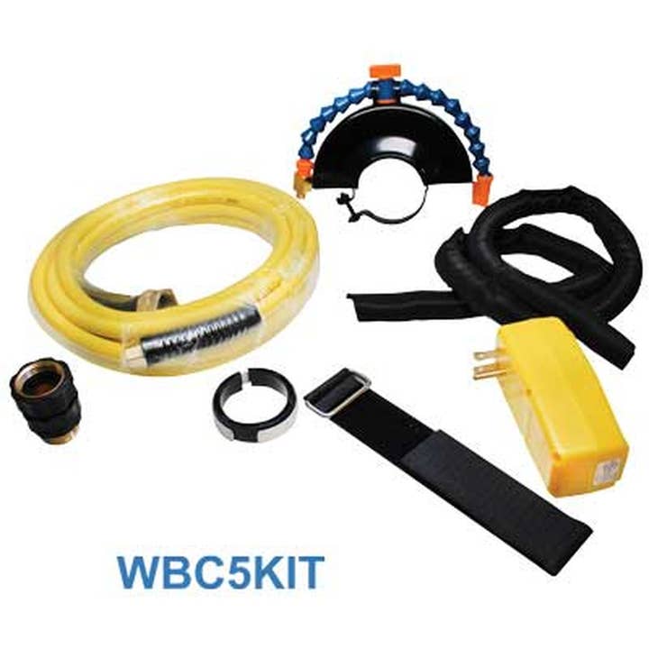 Wet Blade Cutting Kit 5" 110V Converts A Dry Grinder for Wet Cutting for wholesale by Dynamic Stone Tools