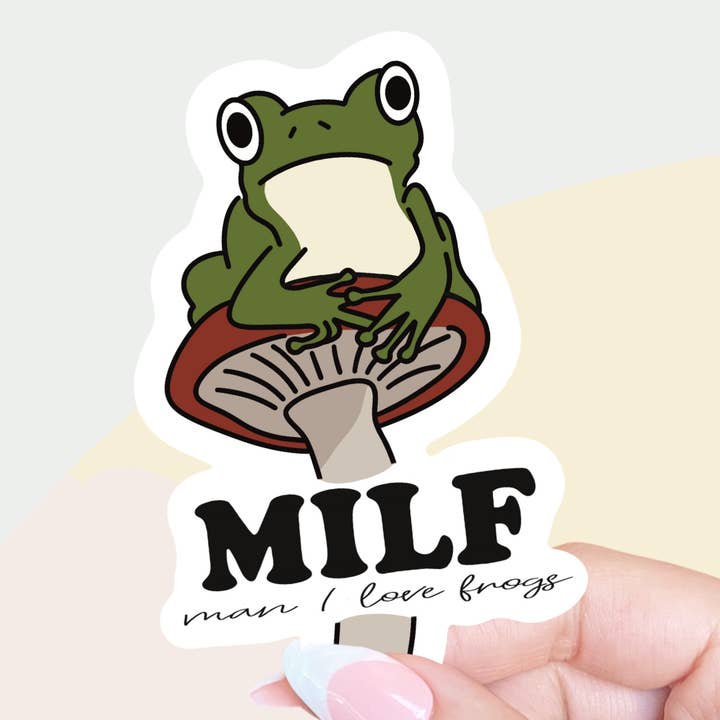 Frog Lover's Sticker - Man I Love Frogs for wholesale by The Okayish Design Co.