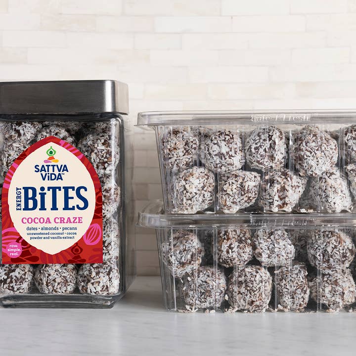 Cocoa Craze, Bulk Boxes of Energy Bites, 40 Count for wholesale by Sattva Vida