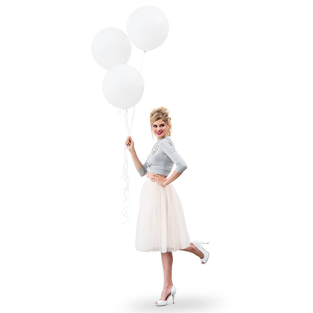 Weddingstar Inc. - Wholesale Balloon - Large 17" White Round Wedding Balloons - Set Of 31