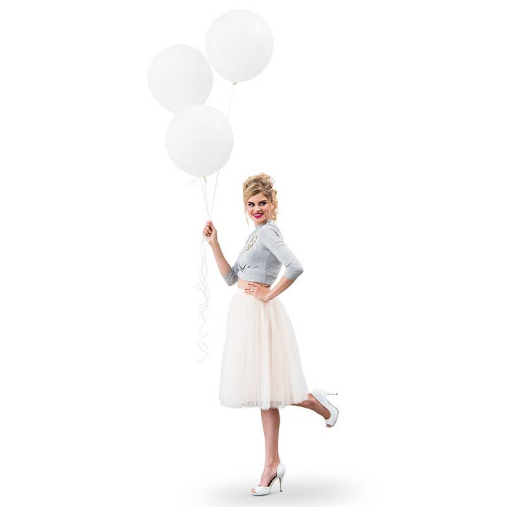 Weddingstar Inc. - Wholesale Balloon - Large 17" White Round Wedding Balloons - Set Of 31