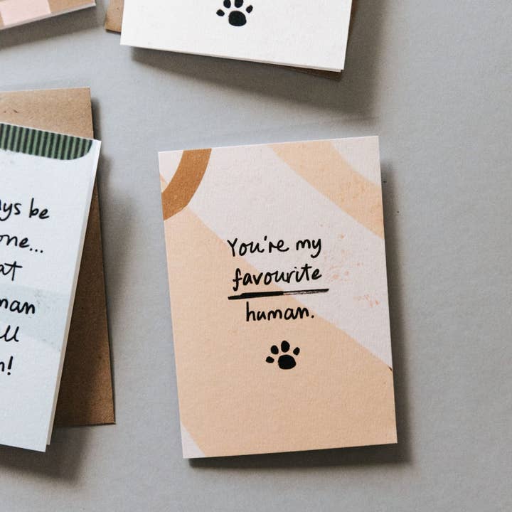 I am Nat Ltd - Wholesale Love Card - Favourite Human Card from Dog or Cat5