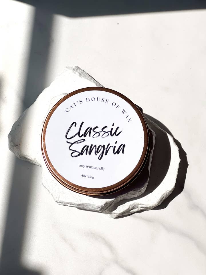 Vela de Viaje de Sangría Clásica para venta al por mayor de Cat’s House of Wax