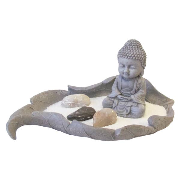 Zen Garden - Buddha in leaf - Mini. for wholesale by Nature's Expression