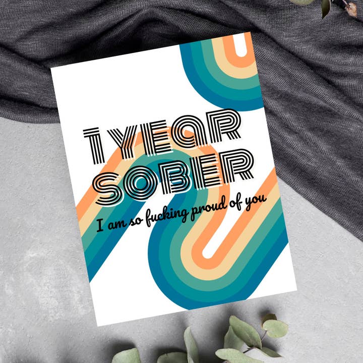 As Told By Ellie - Wholesale Congratulations Card - 1 Year Sober, Sobriety Anniversary, Recovery Gifts