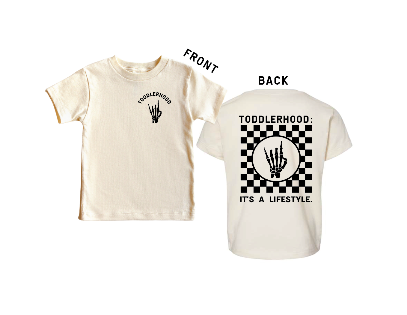 SBG Co. - Vente T-shirt sérigraphié – enfant - T-shirt pour enfants « It's a Lifestyle » pour tout-petit, devant et dos2
