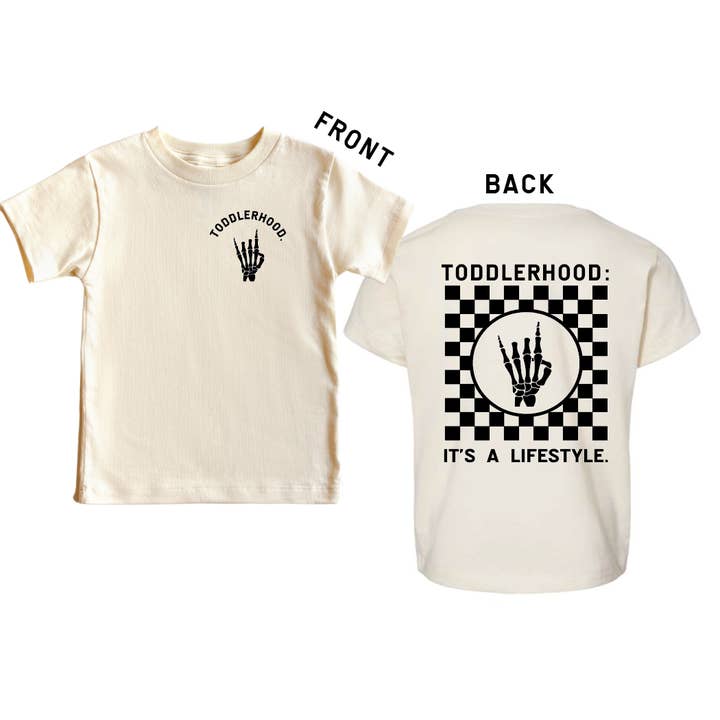 SBG Co. – Engroshandel T-shirt med serigrafitryk – til børn – Toddlerhood - „It's a Lifestyle“ Kids Tee - Foran + Tilbage2