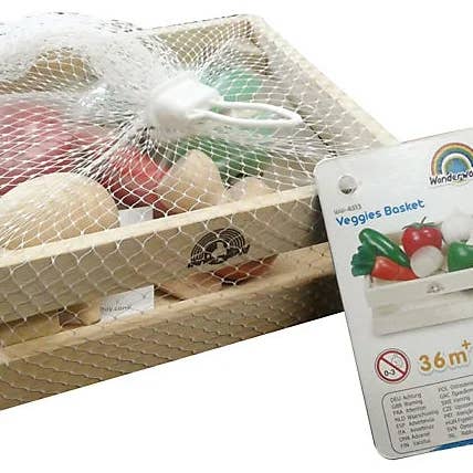 Trade Toys Limited – wholesale Wood toy – Child – Wonderworld Vegetable & Basket