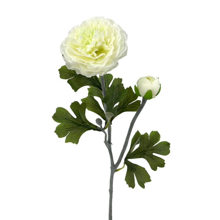 Aguilar Málaga – wholesale Konstgjorda blommor – R.RANUNCULUS X2 POLYESTER, KRÄM 53cm(8cm)