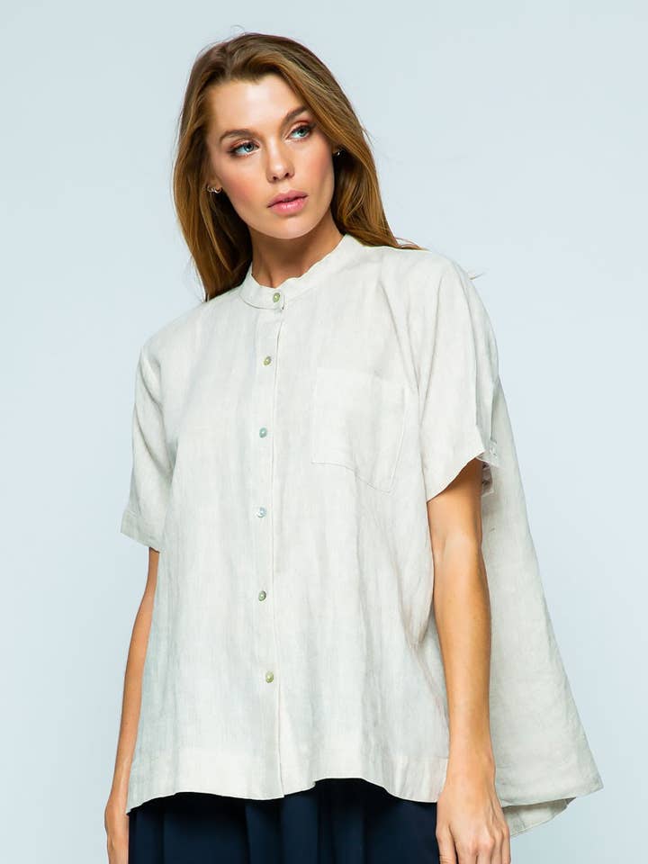 LIFE Premium Lino Botón Top Alto Bajo para venta al por mayor de Bloidy