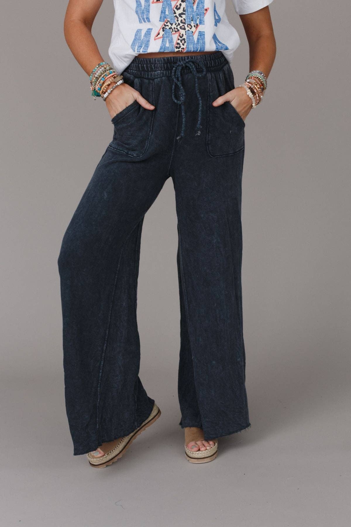 Three Bird Nest - Wholesale Pants - Women's - Fall Favorite: Relaxing Robin Wide Leg Pant - New Navy5
