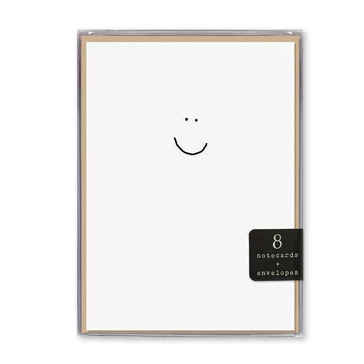 Smiley Face Boxed Set - 8 Folded Cotton Cards + Envelopes for wholesale by Susan Case Designs