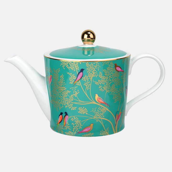 Green Birds Teapot for wholesale by Sara Miller London