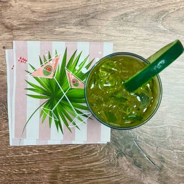 Mod Lounge Paper Company – wholesale Engångsservett – Martini Palm Cocktail Dryck Servett3