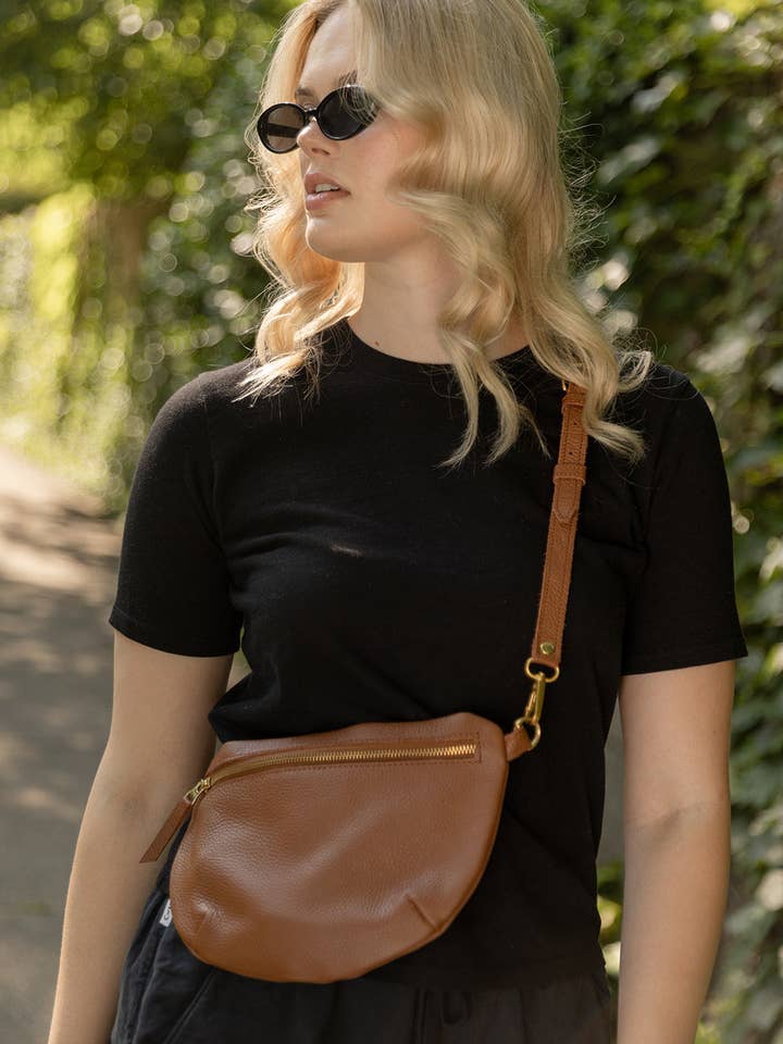 The Midi Sling, Cognac for wholesale by ABBY ALLEY