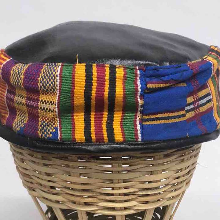 The Niger Bend - Venta al por mayor Gorra de béisbol - Unisex - Sombrero de hombre kufi africano de tela Ashanti Kente genuina de gran tamaño | 23 11/16»0