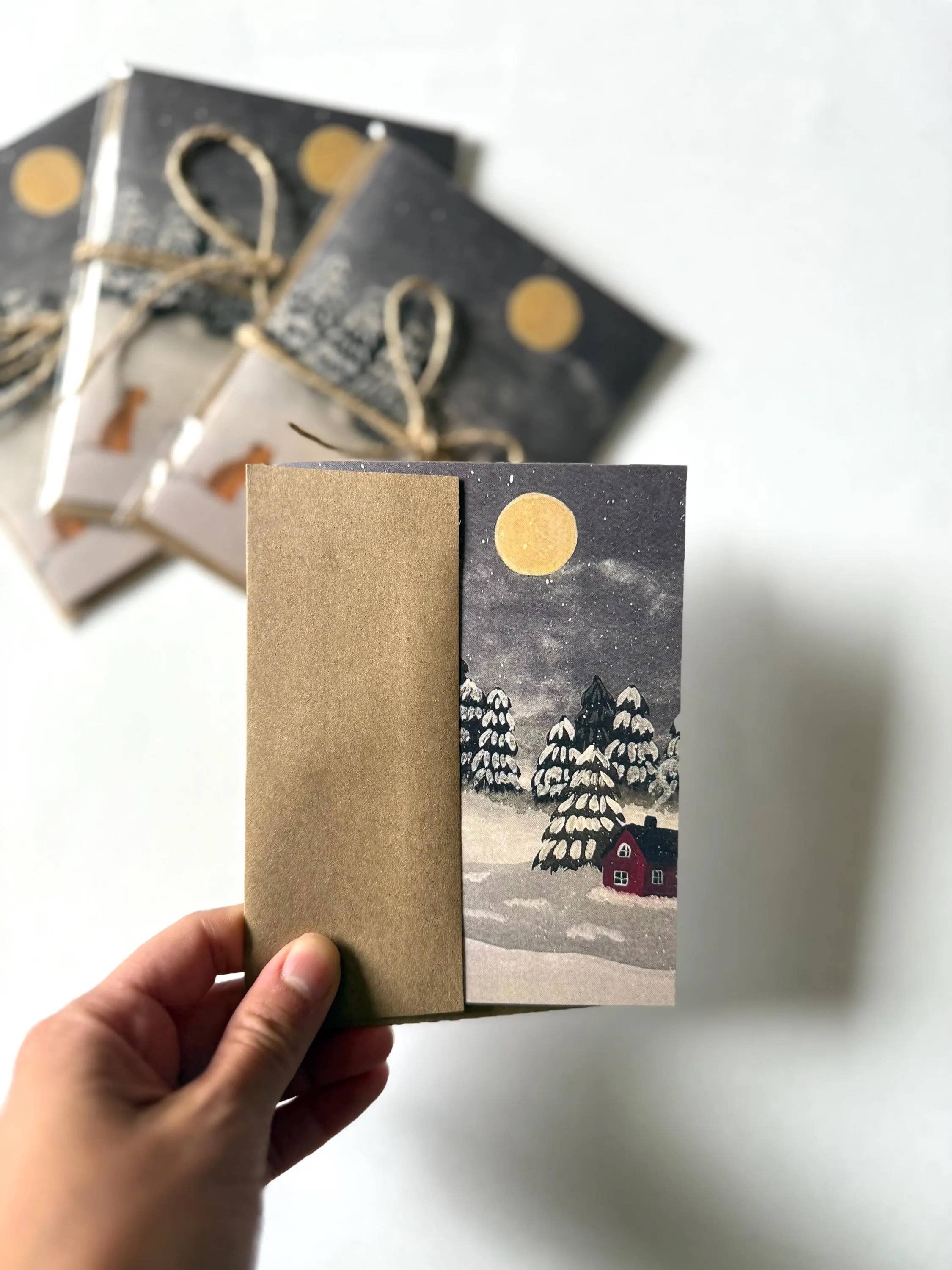 Rebecca Kardell Art - Wholesale Season's Greetings Card - Winter Wheaten Greeting Card1