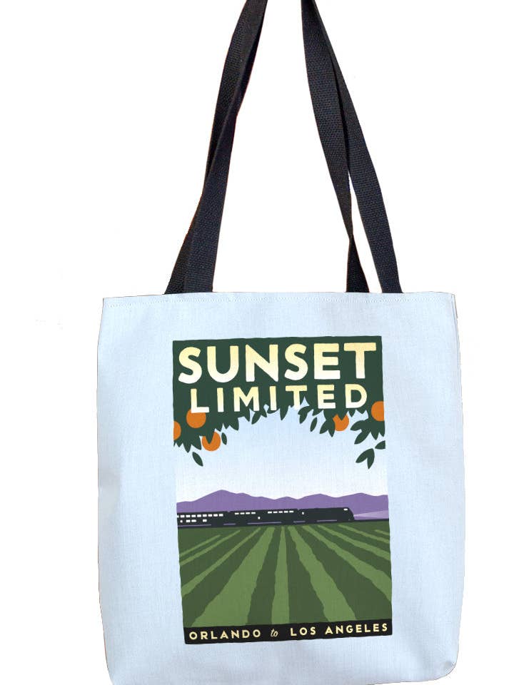Sunset Limited (Orlando to LA) Tote Bag for wholesale by TransitGifts.com