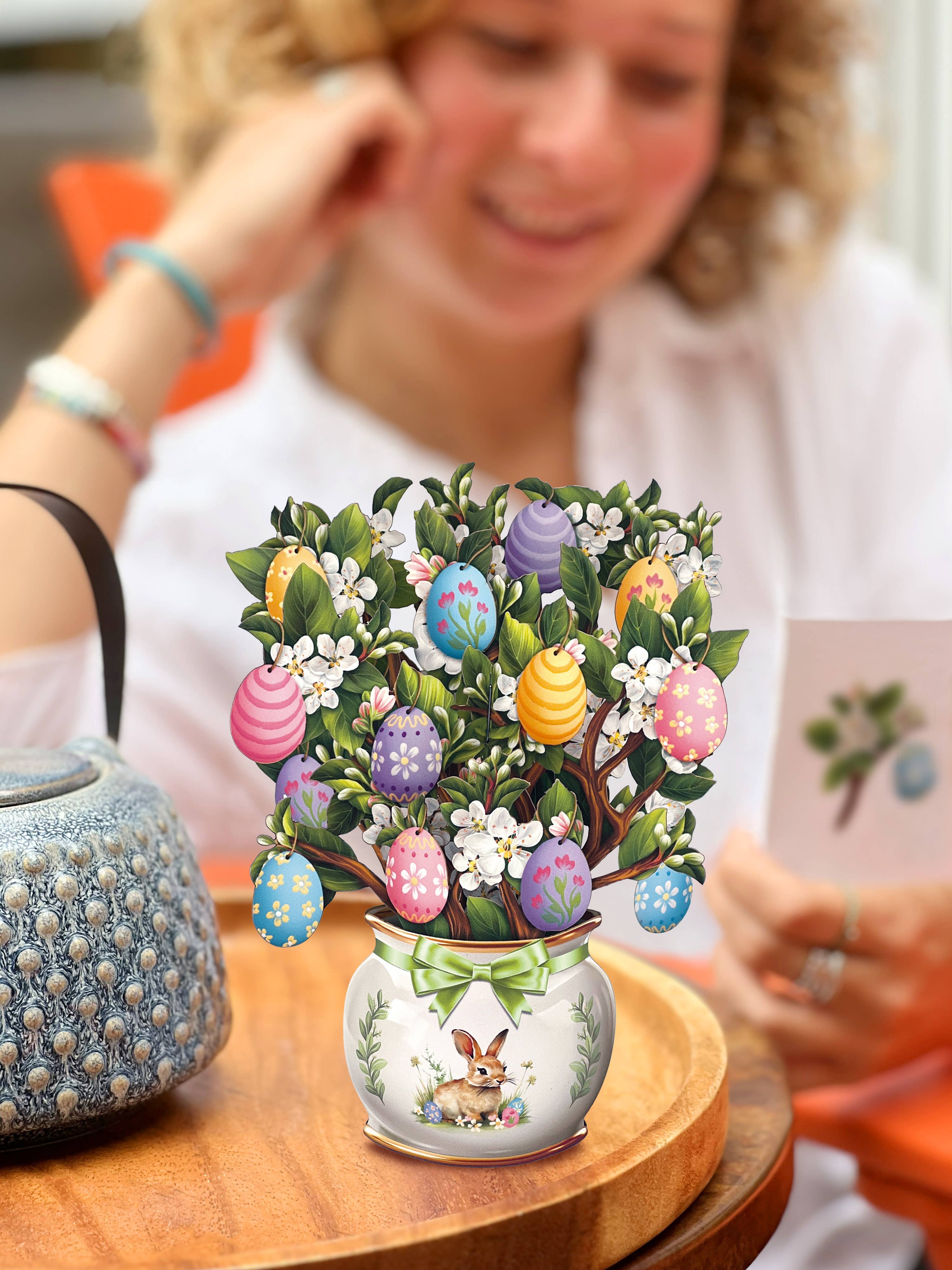 FreshCut Paper LLC – Großhandel Osterkarten – Mini-Osterbaum (10 Pop-up-Grußkarten)1